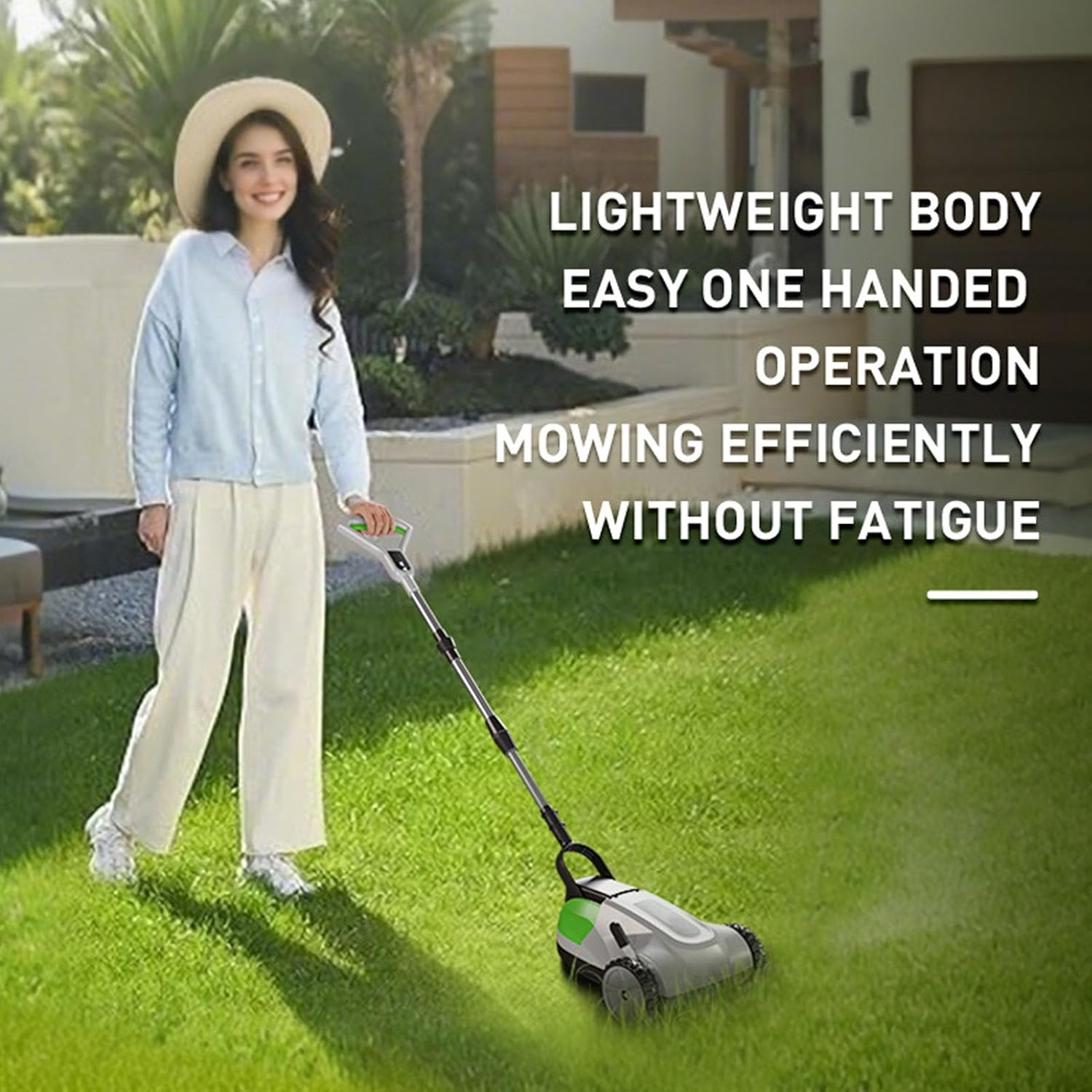 Generic Elektrischer Rasenmäher, Bürstenloser 21-V-Motor, 6500 U/min, Hochgeschwindigkeitsschneiden mit 3 Einstellbaren Höhen für Kleine Rasenflächen Bis zu 50 m², Passend für BL1830B