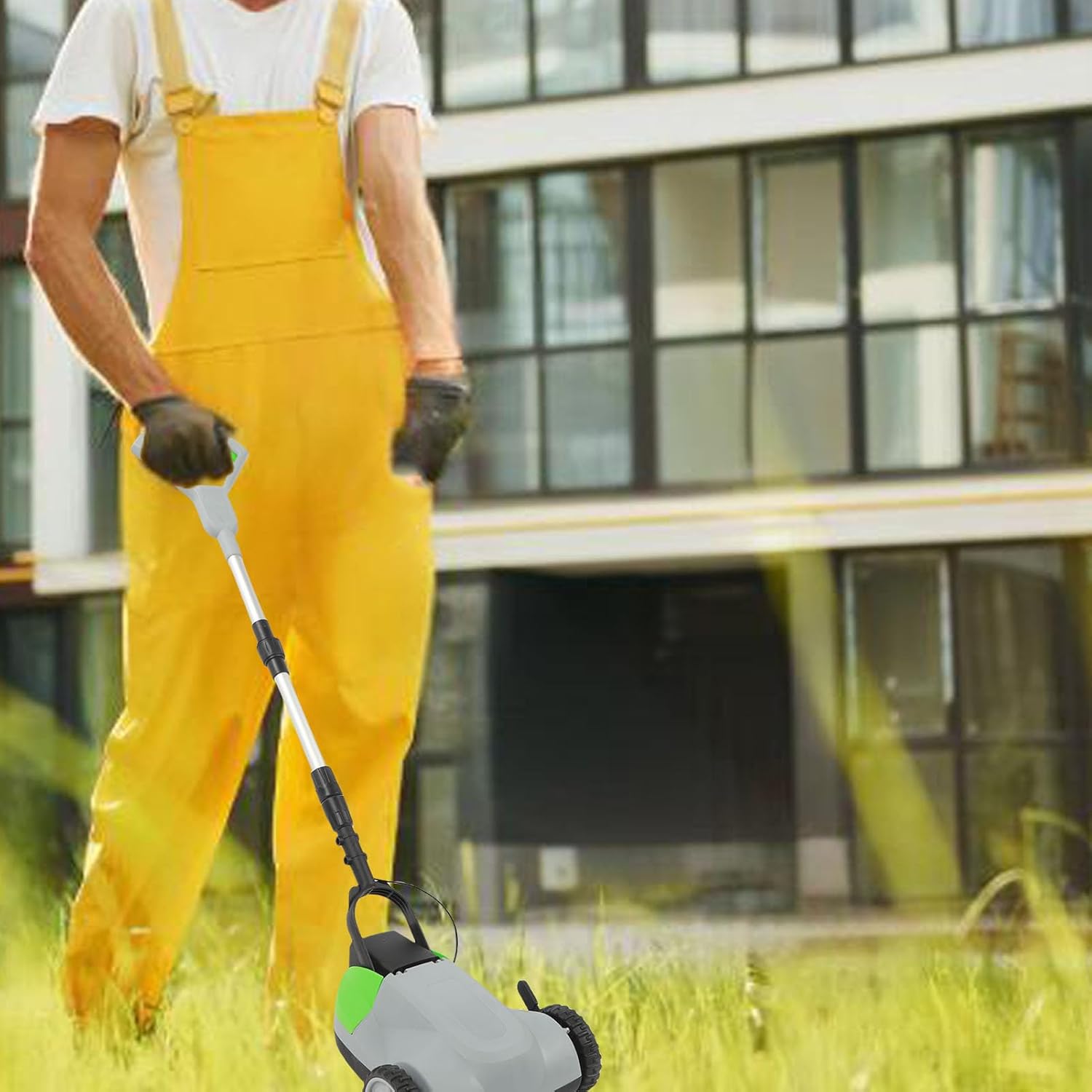 Generic Elektrischer Rasenmäher, Bürstenloser 21-V-Motor, 6500 U/min, Hochgeschwindigkeitsschneiden mit 3 Einstellbaren Höhen für Kleine Rasenflächen Bis zu 50 m², Passend für BL1830B